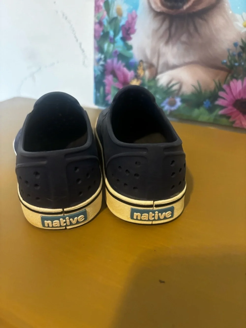 Native C11 Navy Perforated Slip-On Platform Sneakers